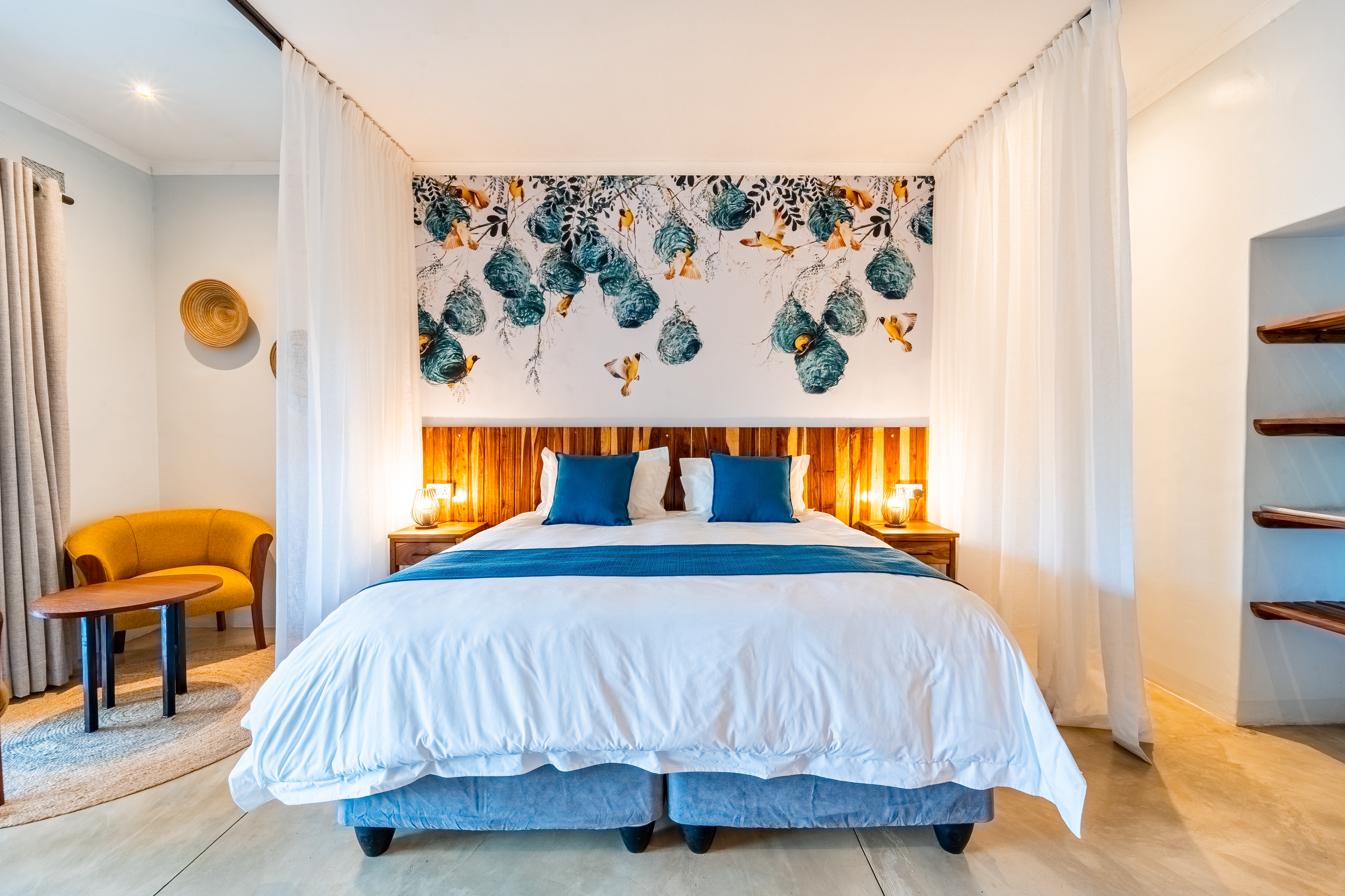A room at the partner lodge in Victoria Falls.